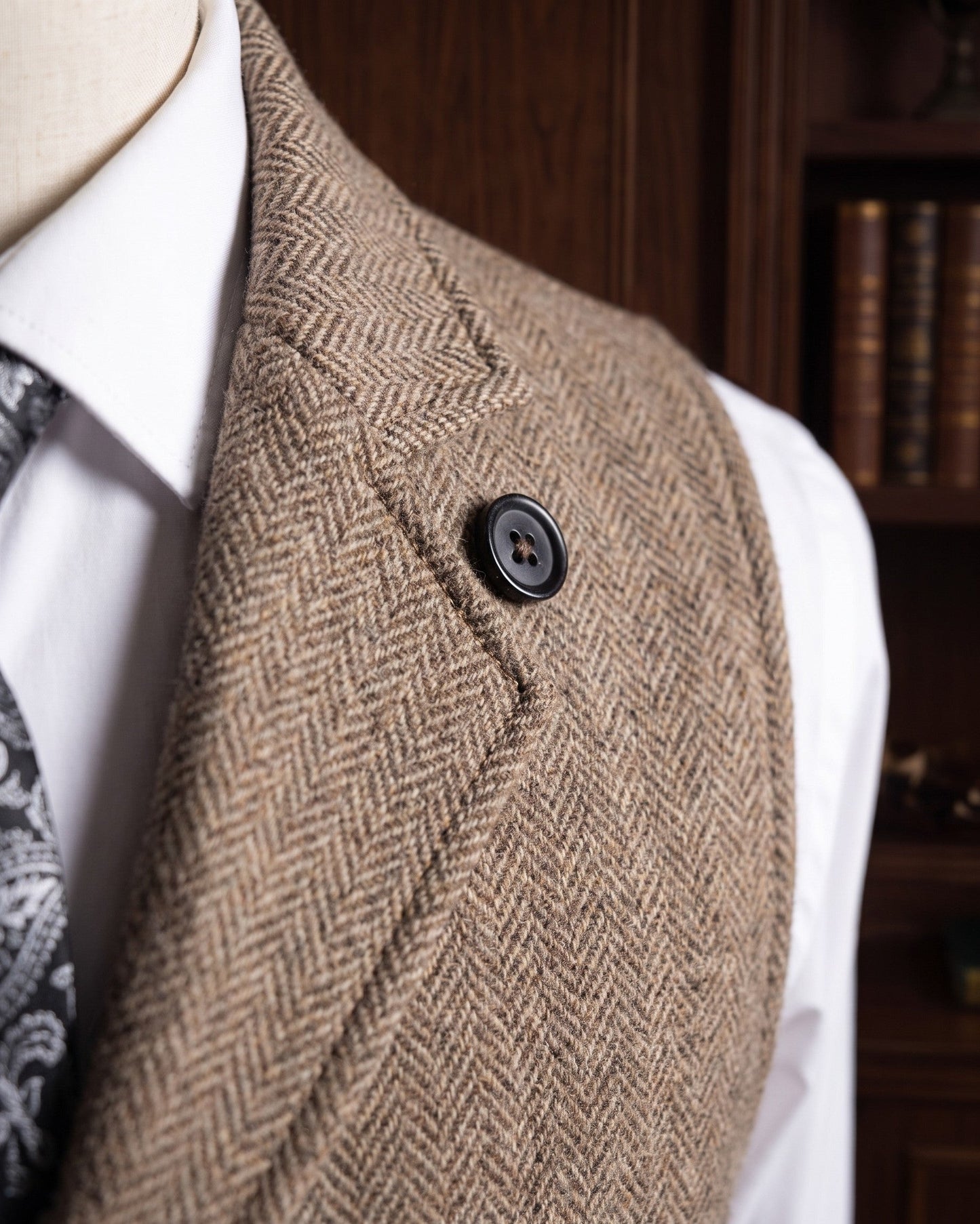 Vittorio Herringbone Waistcoat