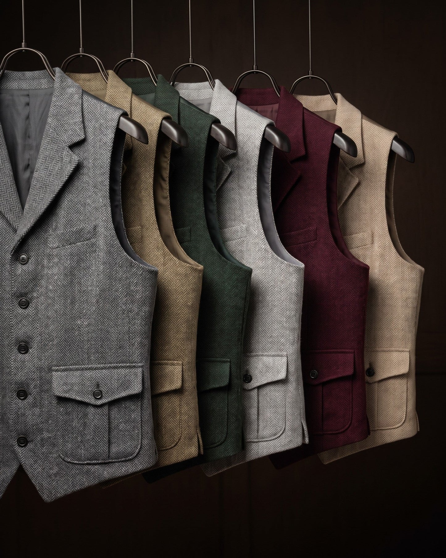 Vittorio Herringbone Waistcoat