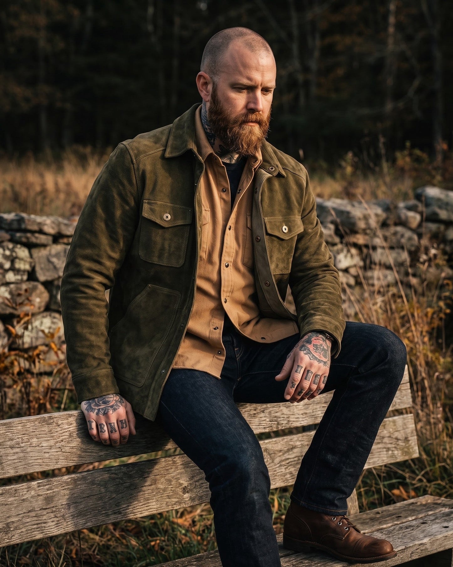 Ettore Suede Overshirt Jacket